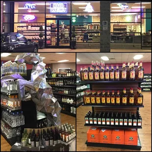 a variety of liquors