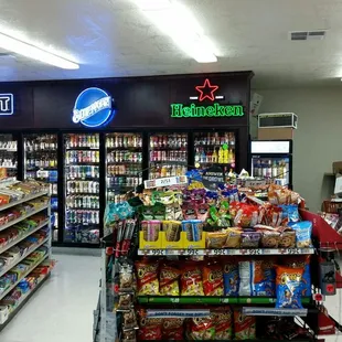 a grocery store filled with liquor