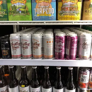 a refrigerator full of beer