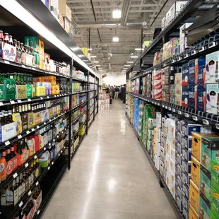 We stack racks with packs.