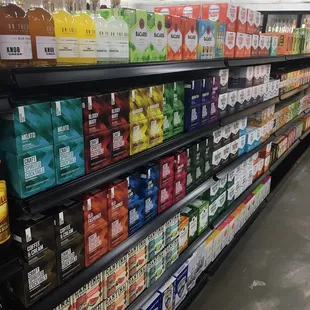 A vast selection of ready  to drink canned cocktails.