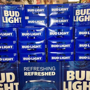 Bud light and Bud 12 packs on sale for 7.99.