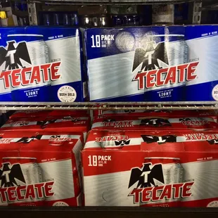 Tecate Light and Tecate 18 packs on sale for 12.99. 12 packs on sale for 7.99.