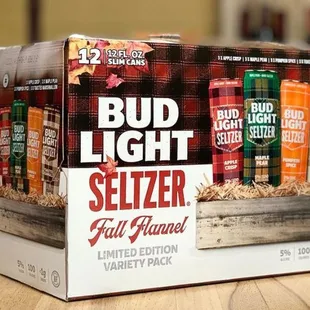 Bud Light Fall Flannel Hard Seltzer Limited Edition Variety 12 Pack