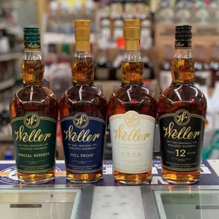 a selection of different types of liquor