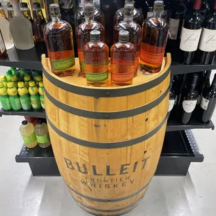 a barrel of bullett whiskey