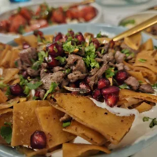 a plate of nachos