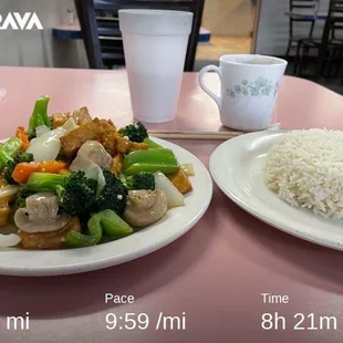 S29. Mixed Vegetables w. Tofu with white sauce