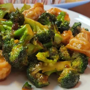 Jumbo shrimp w/ broccoli