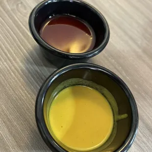 Hot Mustard and Sweet and sour