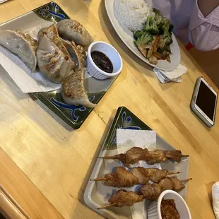 a plate of food on a table