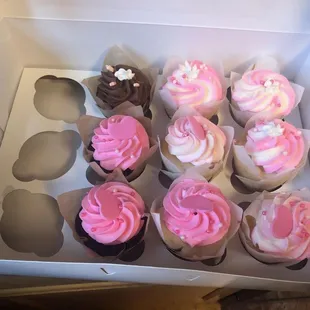 We chose the following flavora: red velvet, angel food, vanilla, and chocolate