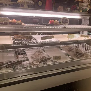 The bakery display (just a little sparse at 1 in the afternoon)