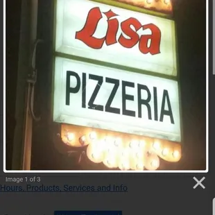 a photo of a pizza sign