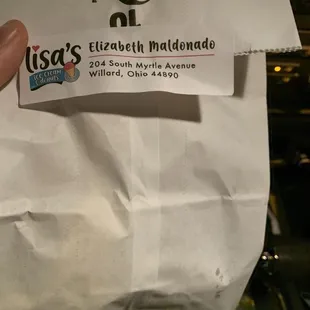 Carry-out donut bag! So good :)