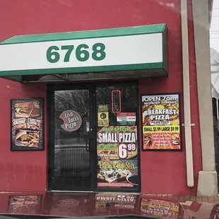 the front of the restaurant