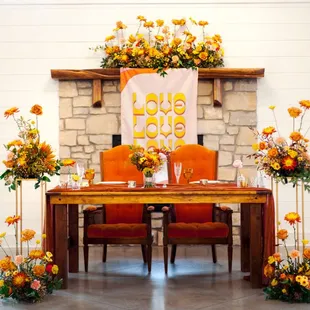 Indiana wedding planner &amp; designer, Lisa VanHorton. A retro 70's wedding at The Wilds in Bloomington, Indiana.