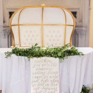 Laurel Hall, head table