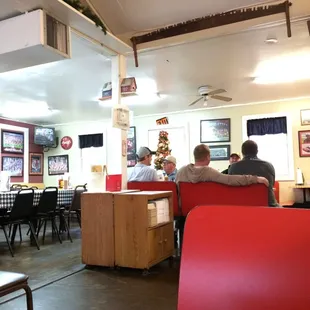 two men sitting at a table