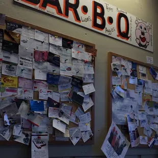 a wall covered in notes