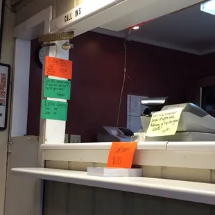 a view of the counter