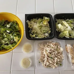 Large Chinese Chicken Salad with boiled chicken.
