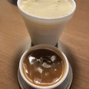 Mashed potatoes n brown gravy