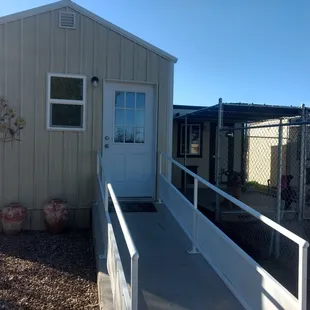 Entrance to grooming shop.