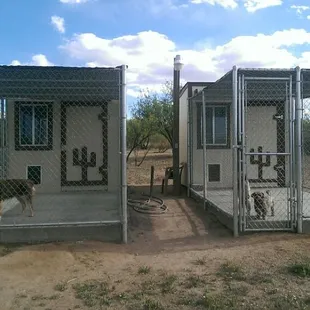 These are the kennels where we board your pets while you're away.