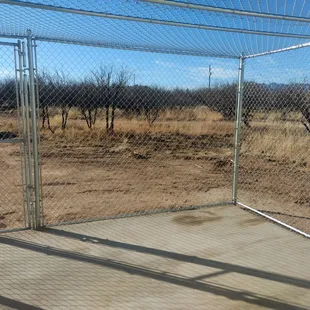 Potty area out back of the resting room.