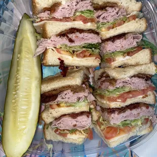 Peppered Ham Club W/Provolone on White Toast.