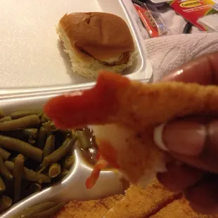 Yep as good as this fish is, there will always be ketchup.