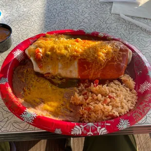 Huge burrito. The grande