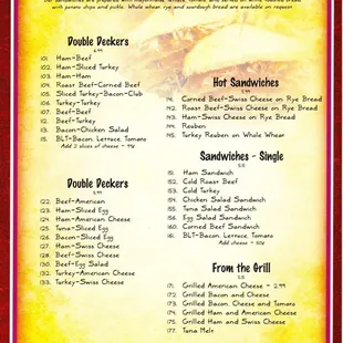 Menu page 2/5