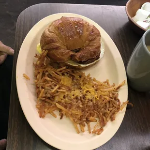 Sausage Egg &amp; Cheese Croissant.