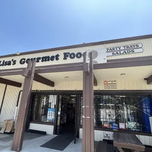 the front of the restaurant