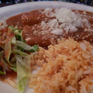 2 enchilada plate