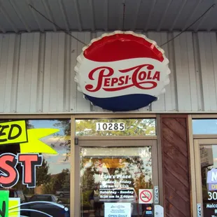 the front of the restaurant