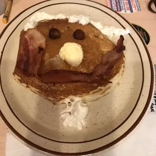 Kids pancake and bacon