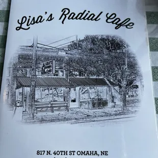Front of menu