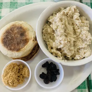 12. Oatmeal and Toast Breakfast