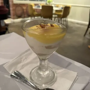 Doce da Avó "Grandma's Sweet" Layers of sweet cream, Maria biscuits and an egg yolk crème topping