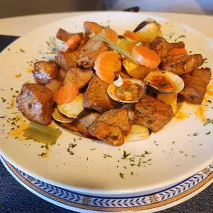 a plate of food on a table
