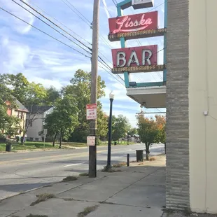 Street view and signage.