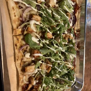 The new food is really good. Chickow! BBQ Chicken Flatbread Pizza is a great addition. So good to have in house brewery run food.