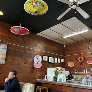 interior, sushi and sashimi