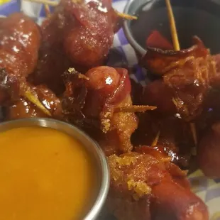 Lil' Bacon Wrapped Smokies!!