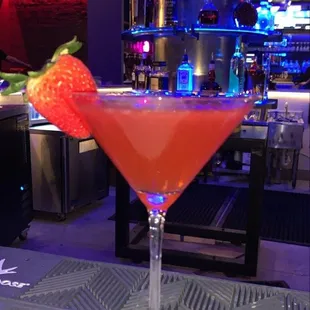 a strawberry martini