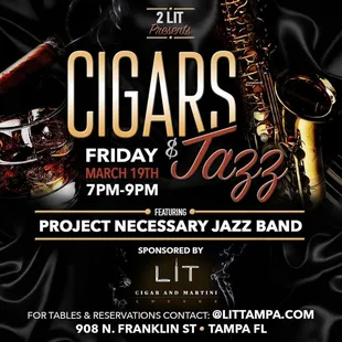 This Friday we will have live music from 7PM to 9PM. 

Coke enjoy music, hookah, and signature cocktails!