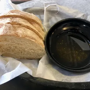 Complimentary bread &amp; olive oil.